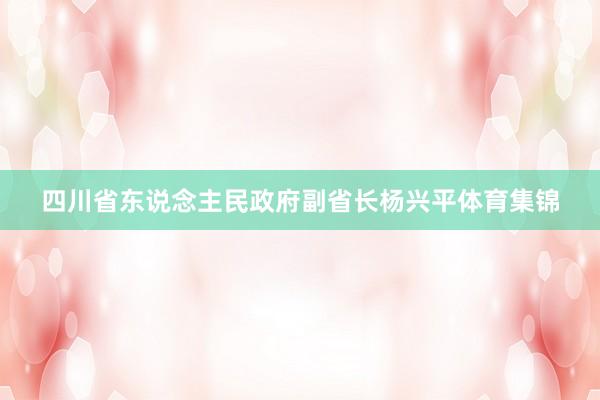 四川省东说念主民政府副省长杨兴平体育集锦