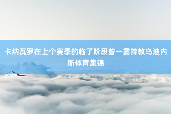 卡纳瓦罗在上个赛季的临了阶段曾一霎持教乌迪内斯体育集锦