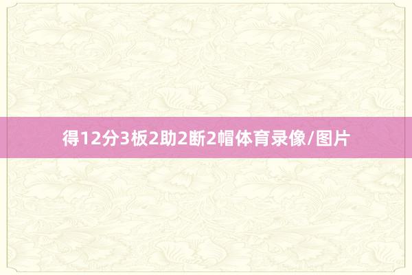 得12分3板2助2断2帽体育录像/图片