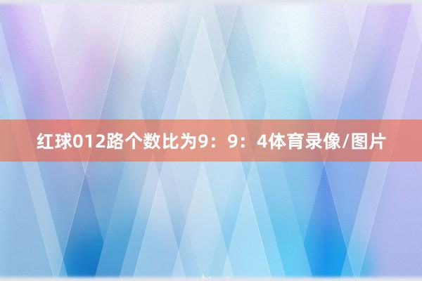 红球012路个数比为9：9：4体育录像/图片