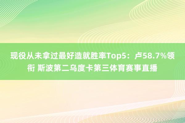 现役从未拿过最好造就胜率Top5：卢58.7%领衔 斯波第二乌度卡第三体育赛事直播