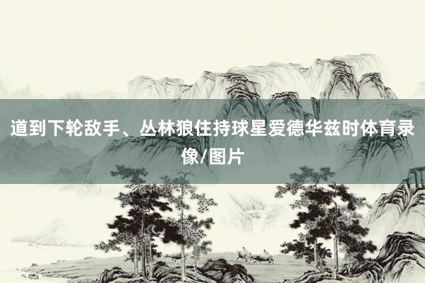 道到下轮敌手、丛林狼住持球星爱德华兹时体育录像/图片
