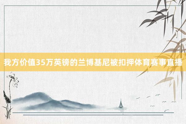 我方价值35万英镑的兰博基尼被扣押体育赛事直播