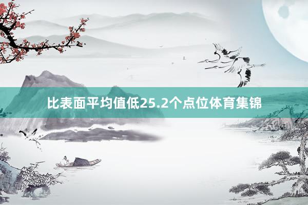 比表面平均值低25.2个点位体育集锦
