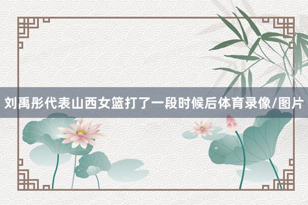 刘禹彤代表山西女篮打了一段时候后体育录像/图片