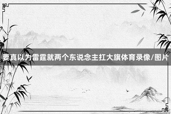 要真以为雷霆就两个东说念主扛大旗体育录像/图片