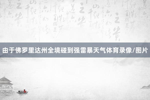 由于佛罗里达州全境碰到强雷暴天气体育录像/图片