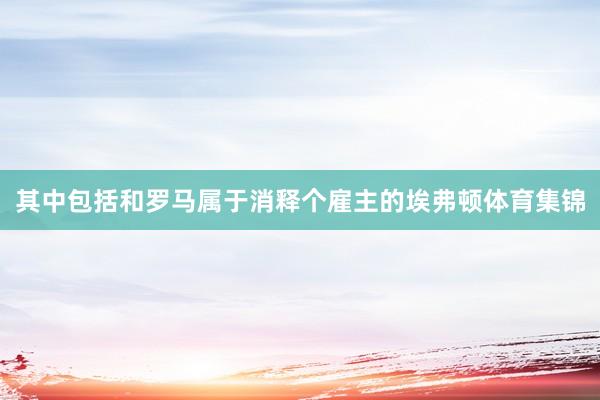 其中包括和罗马属于消释个雇主的埃弗顿体育集锦