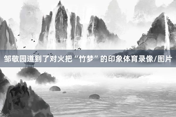 邹敬园道到了对火把“竹梦”的印象体育录像/图片