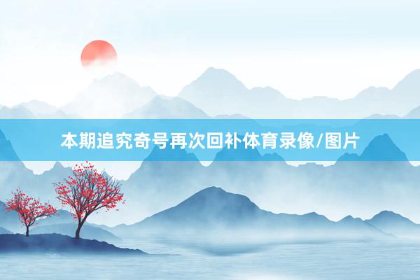 本期追究奇号再次回补体育录像/图片