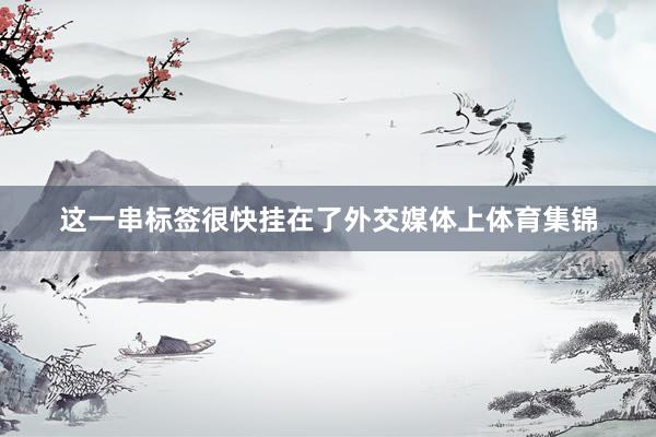 这一串标签很快挂在了外交媒体上体育集锦