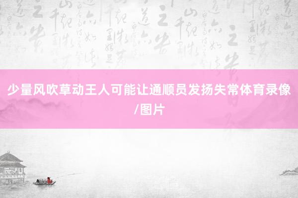 少量风吹草动王人可能让通顺员发扬失常体育录像/图片