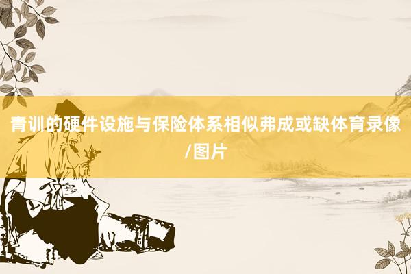 青训的硬件设施与保险体系相似弗成或缺体育录像/图片