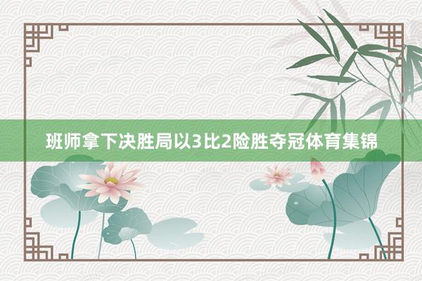 班师拿下决胜局以3比2险胜夺冠体育集锦