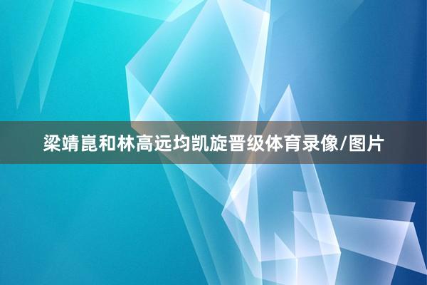 梁靖崑和林高远均凯旋晋级体育录像/图片