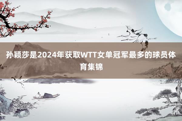 孙颖莎是2024年获取WTT女单冠军最多的球员体育集锦