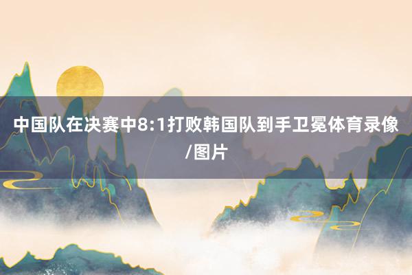中国队在决赛中8:1打败韩国队到手卫冕体育录像/图片