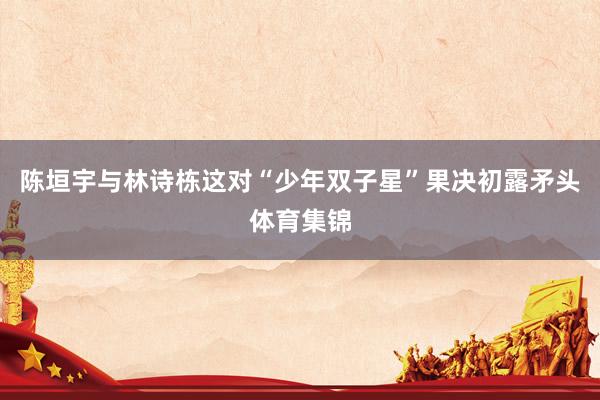 陈垣宇与林诗栋这对“少年双子星”果决初露矛头体育集锦