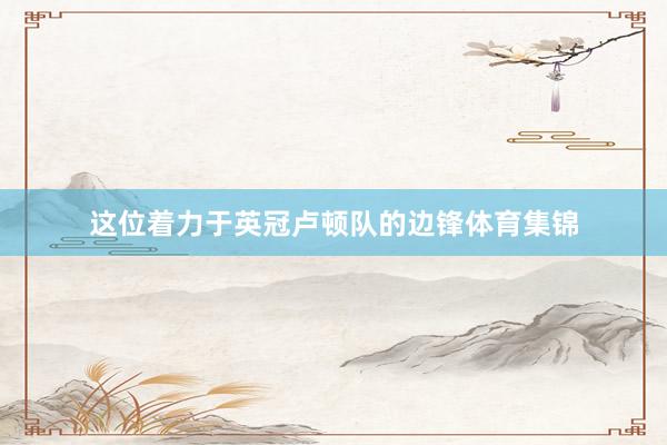 这位着力于英冠卢顿队的边锋体育集锦
