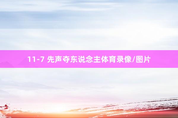 11-7 先声夺东说念主体育录像/图片