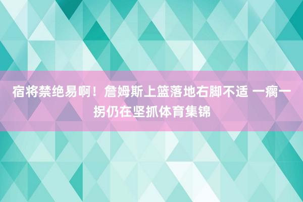 宿将禁绝易啊！詹姆斯上篮落地右脚不适 一瘸一拐仍在坚抓体育集锦